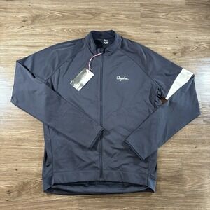 Rapha Core Jersey Men's Size XXL Navy/White Thermal Long Sleeve Full Zip Cycling